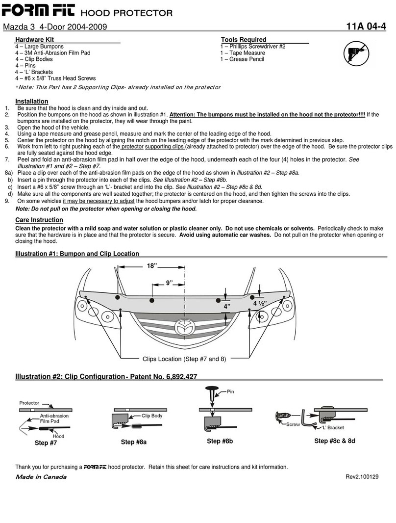 FormFit 11A 04-4 quick start guide FormFit 11A 04-4 quick start guide