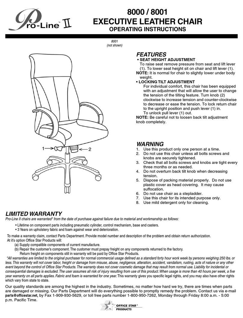 Office Star Products Pro-Line II 8000 User manual