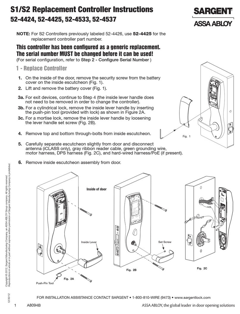 Assa Abloy Sargent 52-4424 User manual
