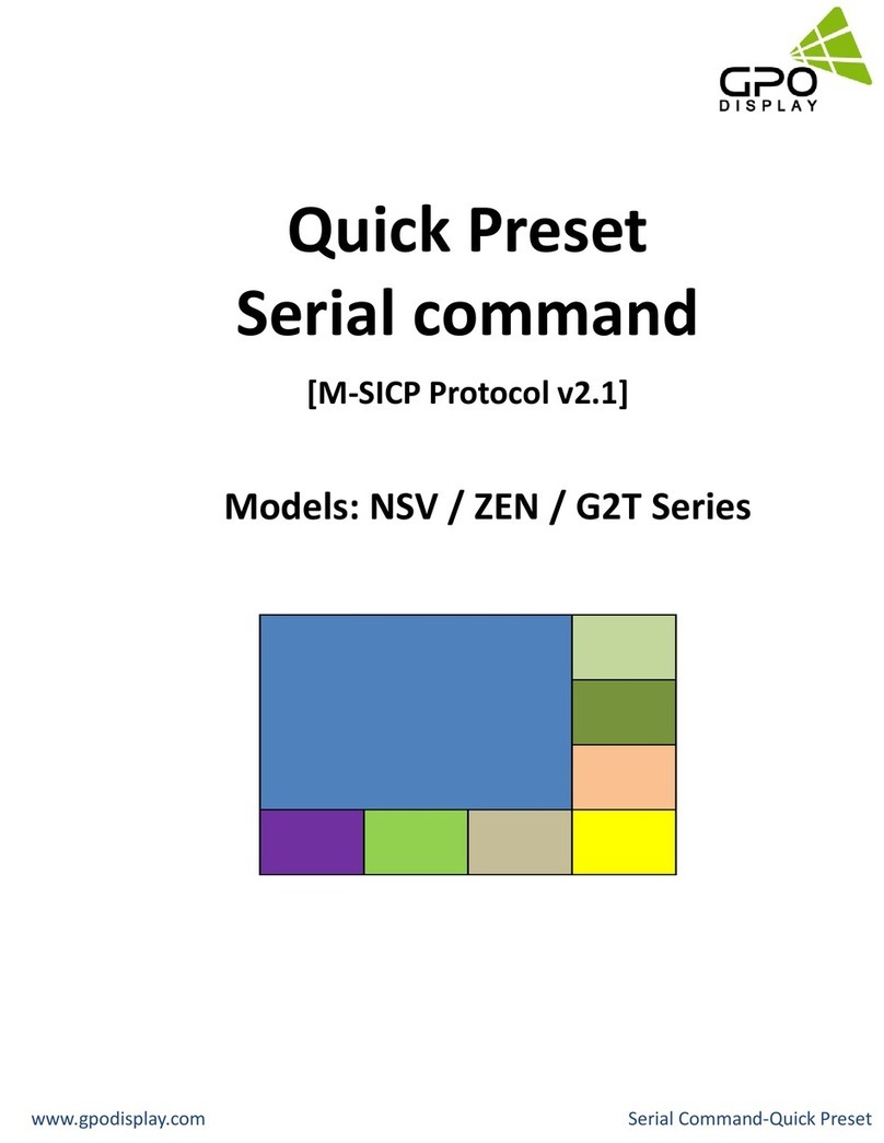 GPO Display NSV series User manual