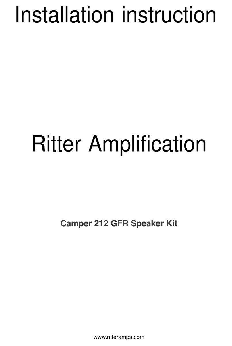 Ritter Amplification Camper 212 GFR Speaker Kit Installation instruction Ritter Amplification Camper 212 GFR Speaker Kit Installation instruction