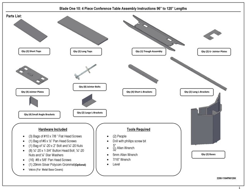 Indiana Furniture Blade One 10 Assembly instructions