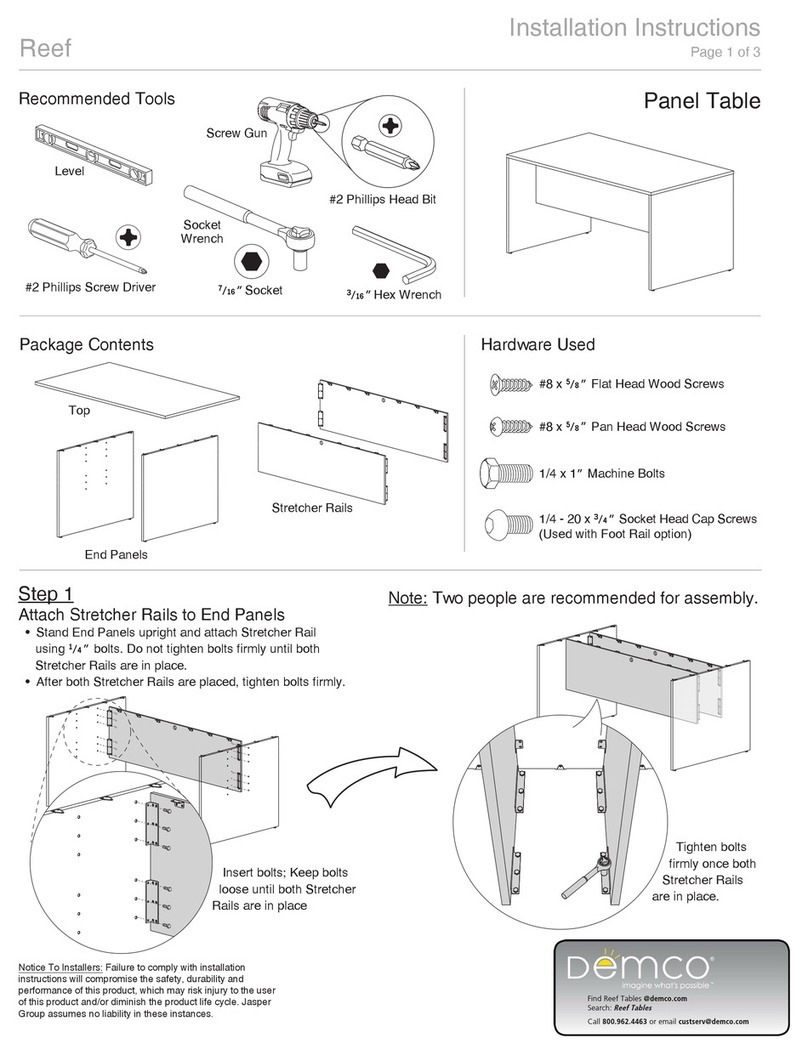 Demco Reef installation instructions Demco Reef installation instructions