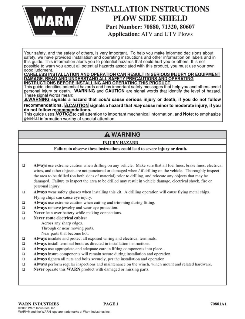 Warn 70880 installation instructions