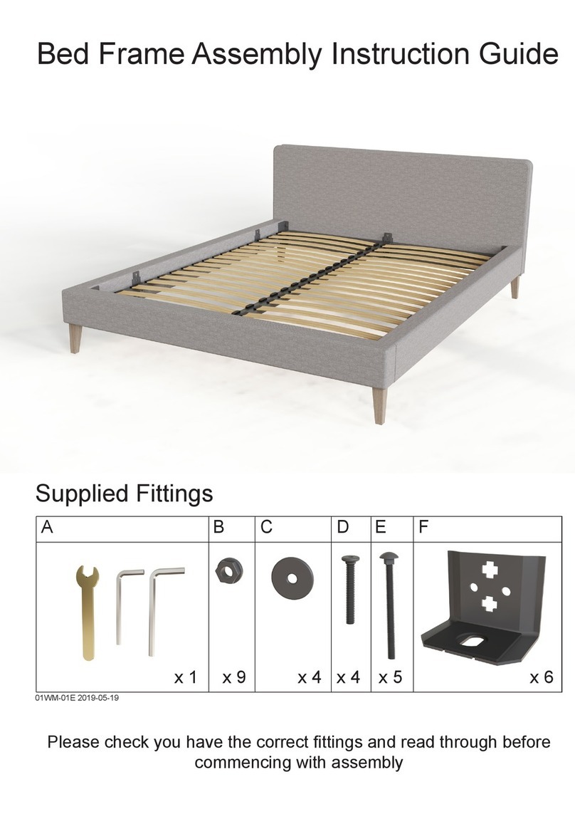 WHITEMEADOW Bed Frame Assembly instruction guide