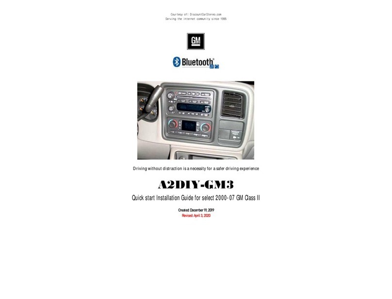 Discount Car Stereo A2DIY-GM3 Quick start installation guide Discount Car Stereo A2DIY-GM3 Quick start installation guide