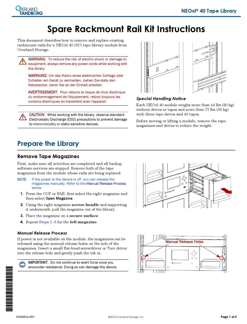 Overland Tandberg NEOxl 40 instructions