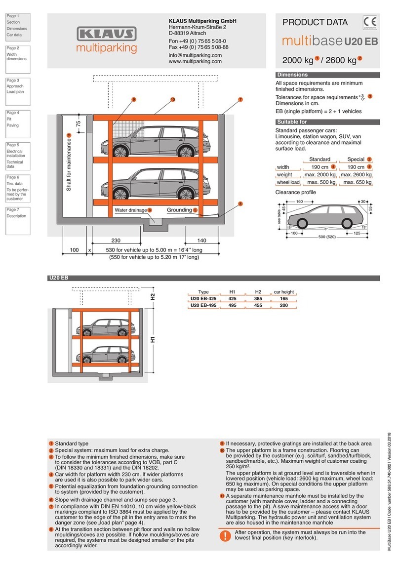 KLAUS Multiparking multibase U20 EB Series Operation manual