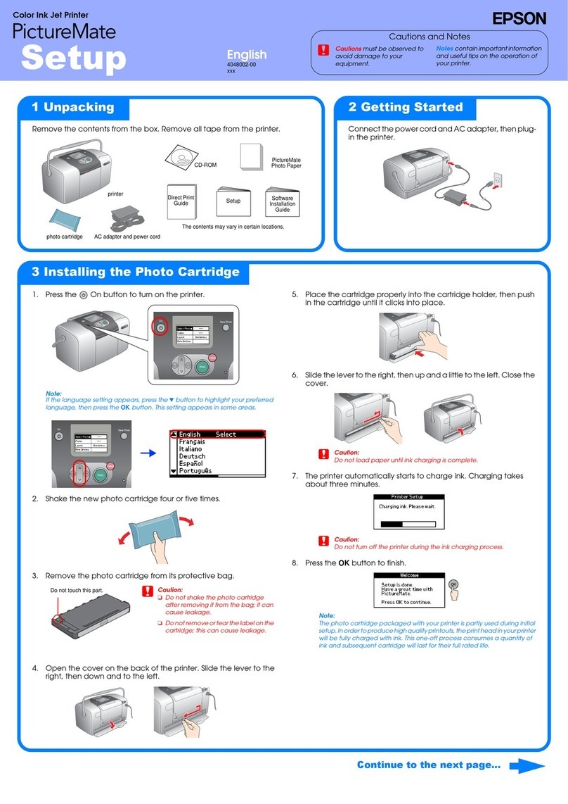 Epson PictureMate Manual