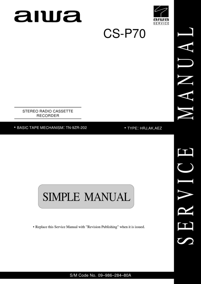 Aiwa CS-P70 Service manual