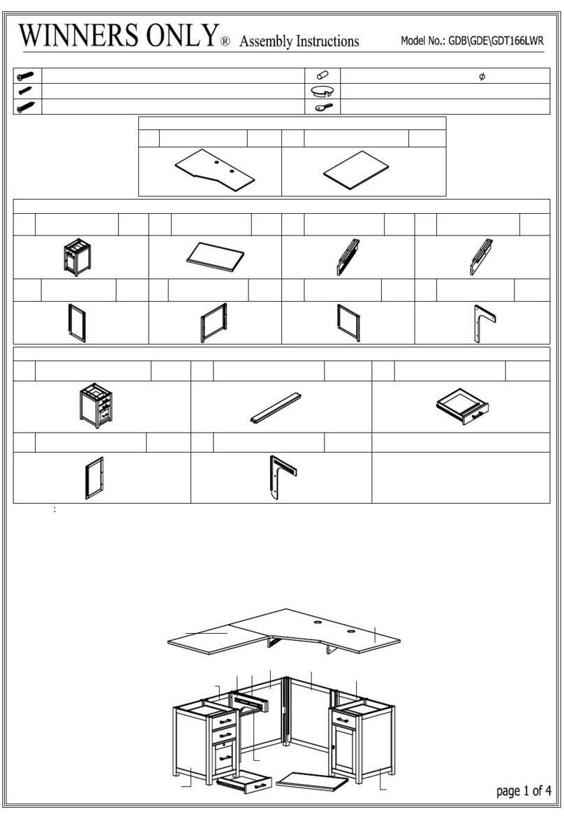 Winners Only GDB166LWR Assembly instructions