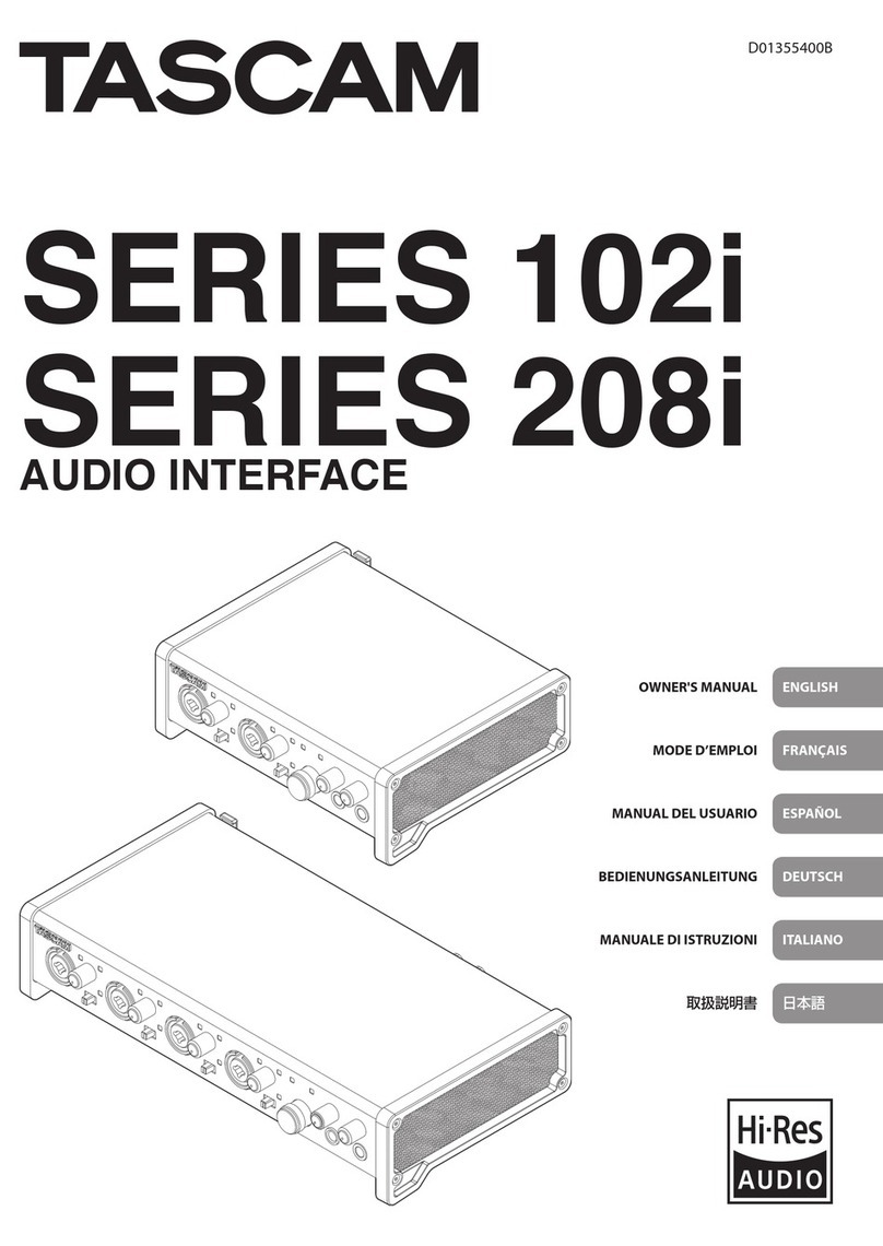 Tascam 102i Series User manual Tascam 102i Series User manual