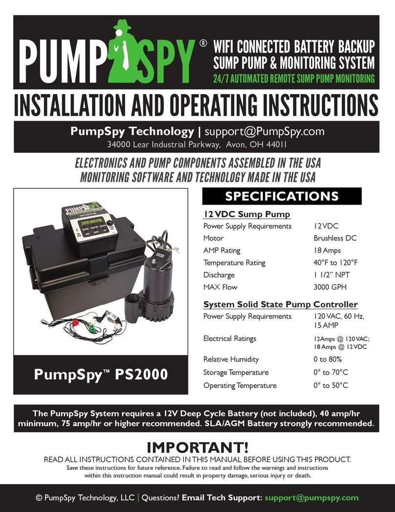PumpSpy PS2000 User manual