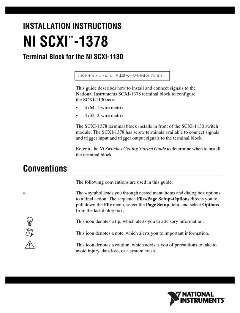National Instruments SCXI-1378 User manual National Instruments SCXI-1378 User manual