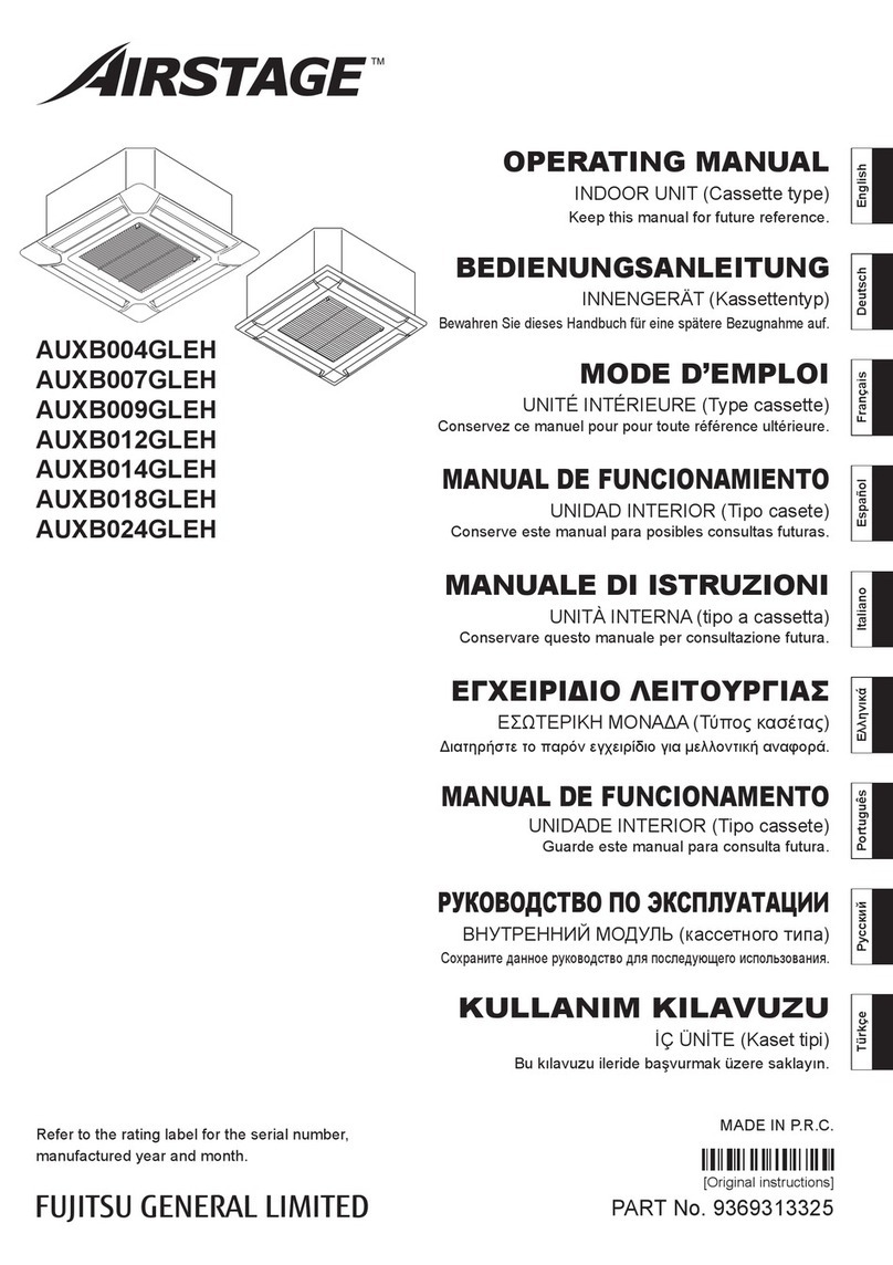 Fujitsu AIRSTAGE AUXB004GLEH User manual
