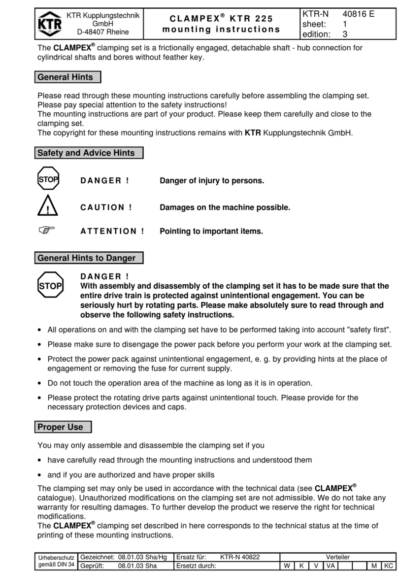 KTR CLAMPEX KTR 225 Mounting instructions