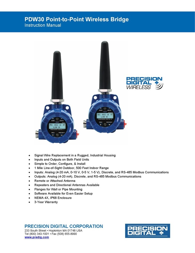 PRECISION DIGITAL PDW30 instruction manual PRECISION DIGITAL PDW30 instruction manual