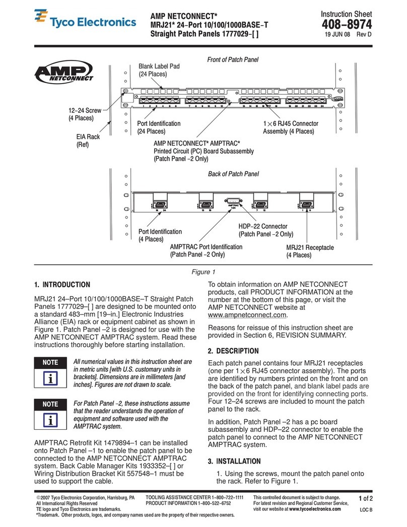 Tyco Electronics AMP NETCONNECT MRJ21 Series instruction sheet Tyco Electronics AMP NETCONNECT MRJ21 Series instruction sheet
