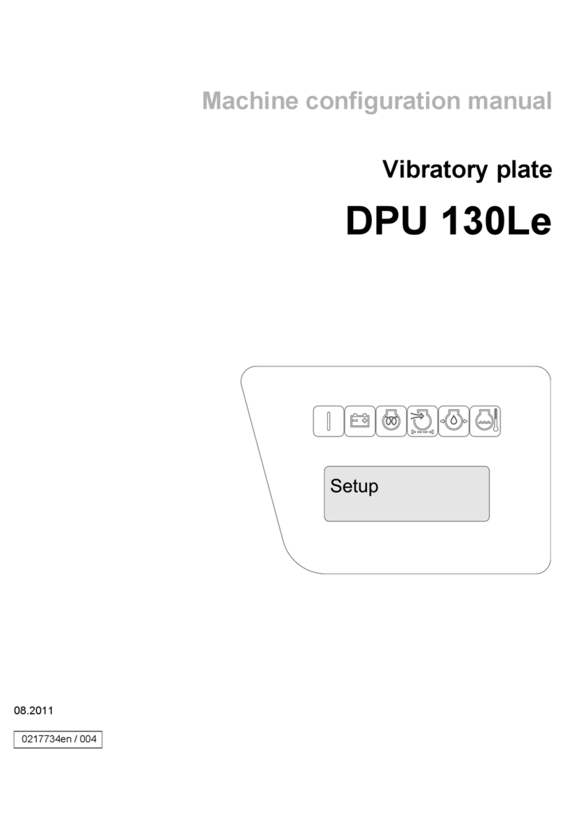 Wacker Neuson DPU 130Le Machine configuration manual