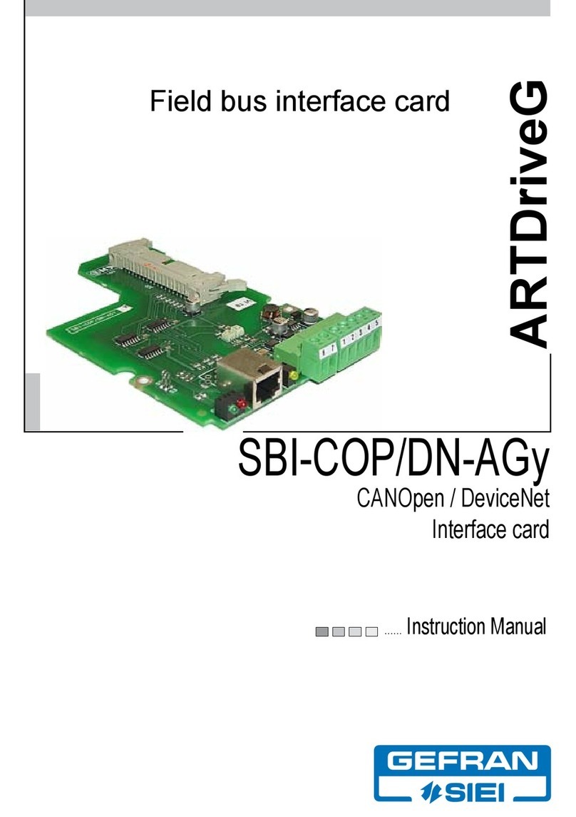 GEFRAN-SIEI ARTDriveG SBI-COP/DN-AGy instruction manual