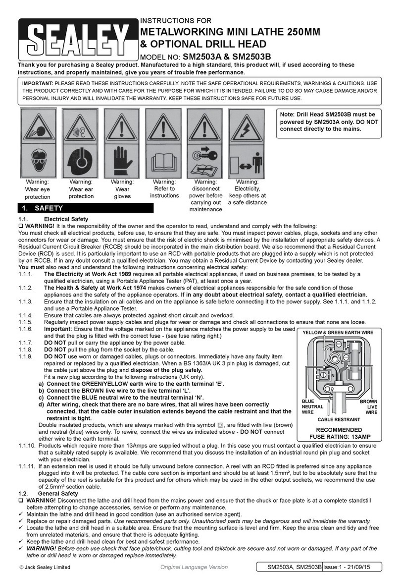 Sealey SM2503A instructions