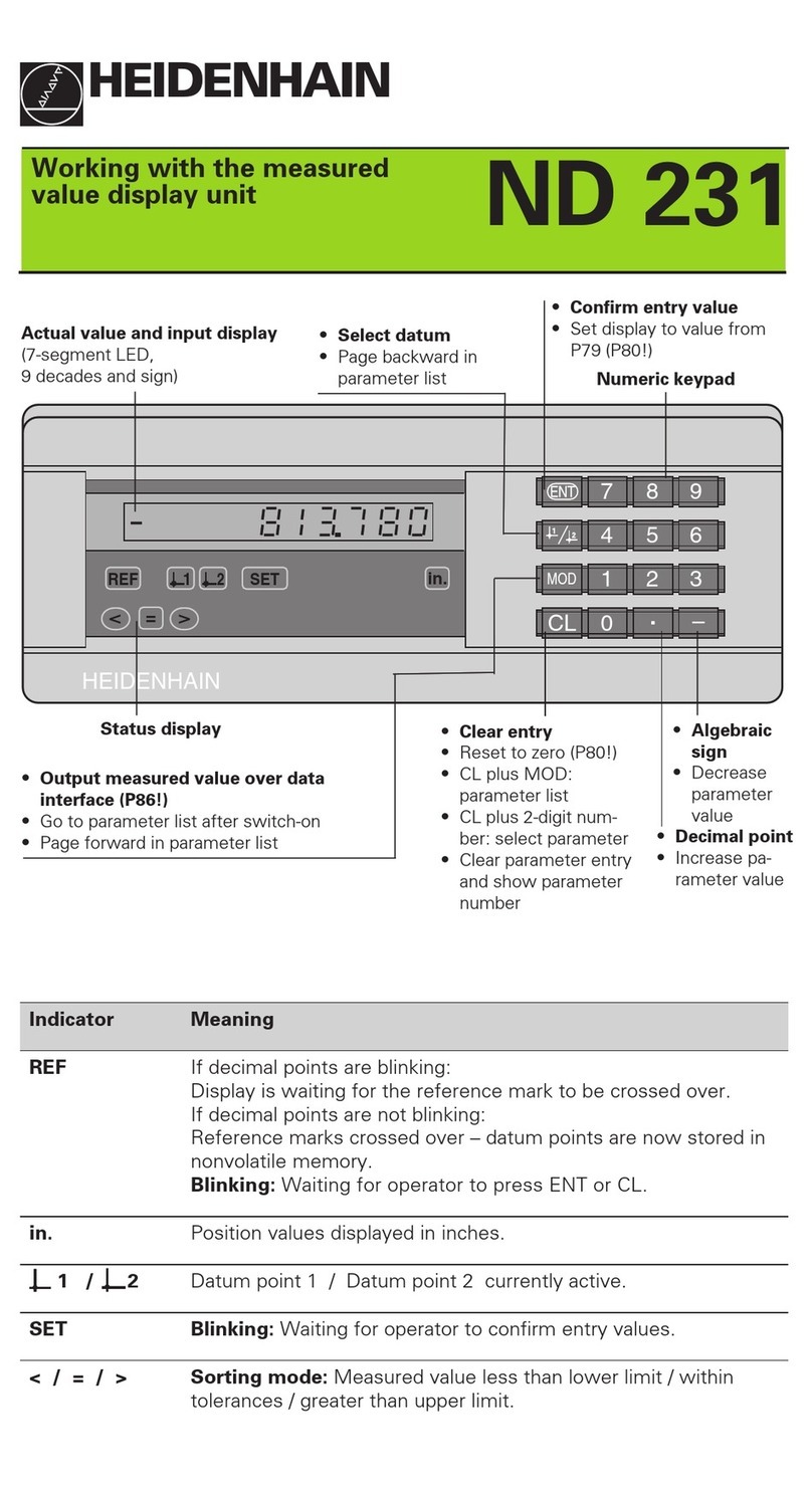 HEIDENHAIN ND 231 User manual