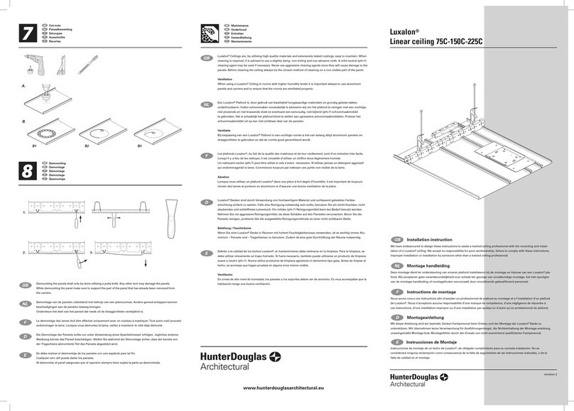 HunterDouglas Luxalon 75C User manual