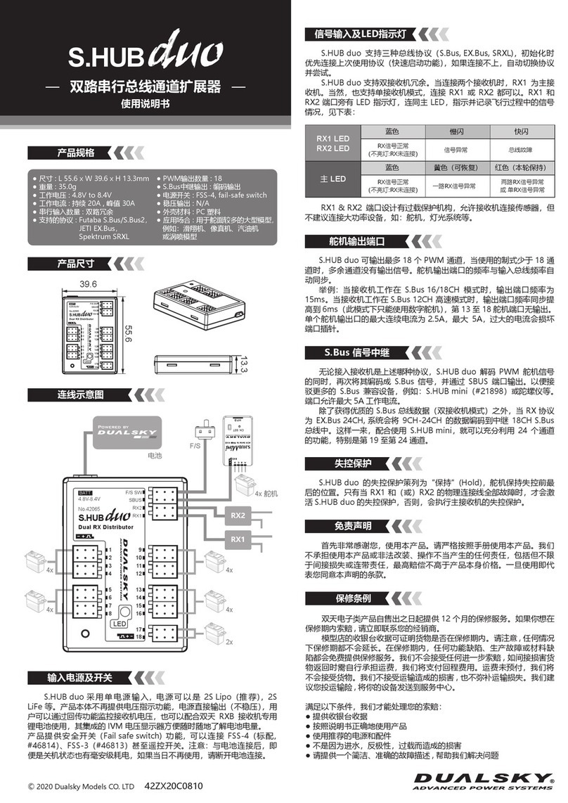 Dualsky S.HUB duo instruction manual