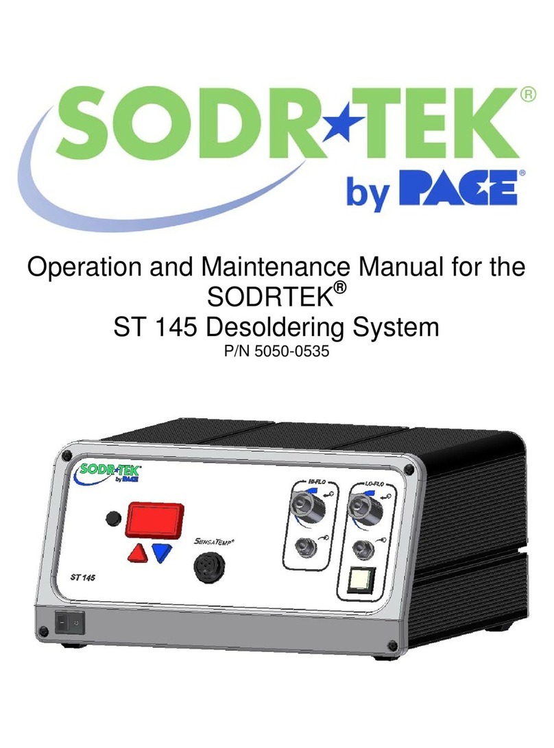 Pace Sodrtek ST 145 Operation and maintenance manual