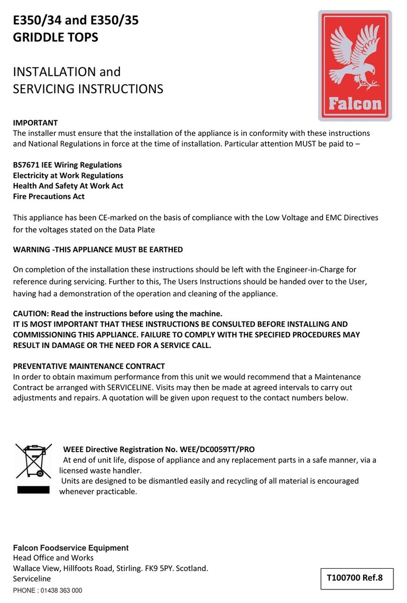 Falcon E350/34 Installation and servicing instructions