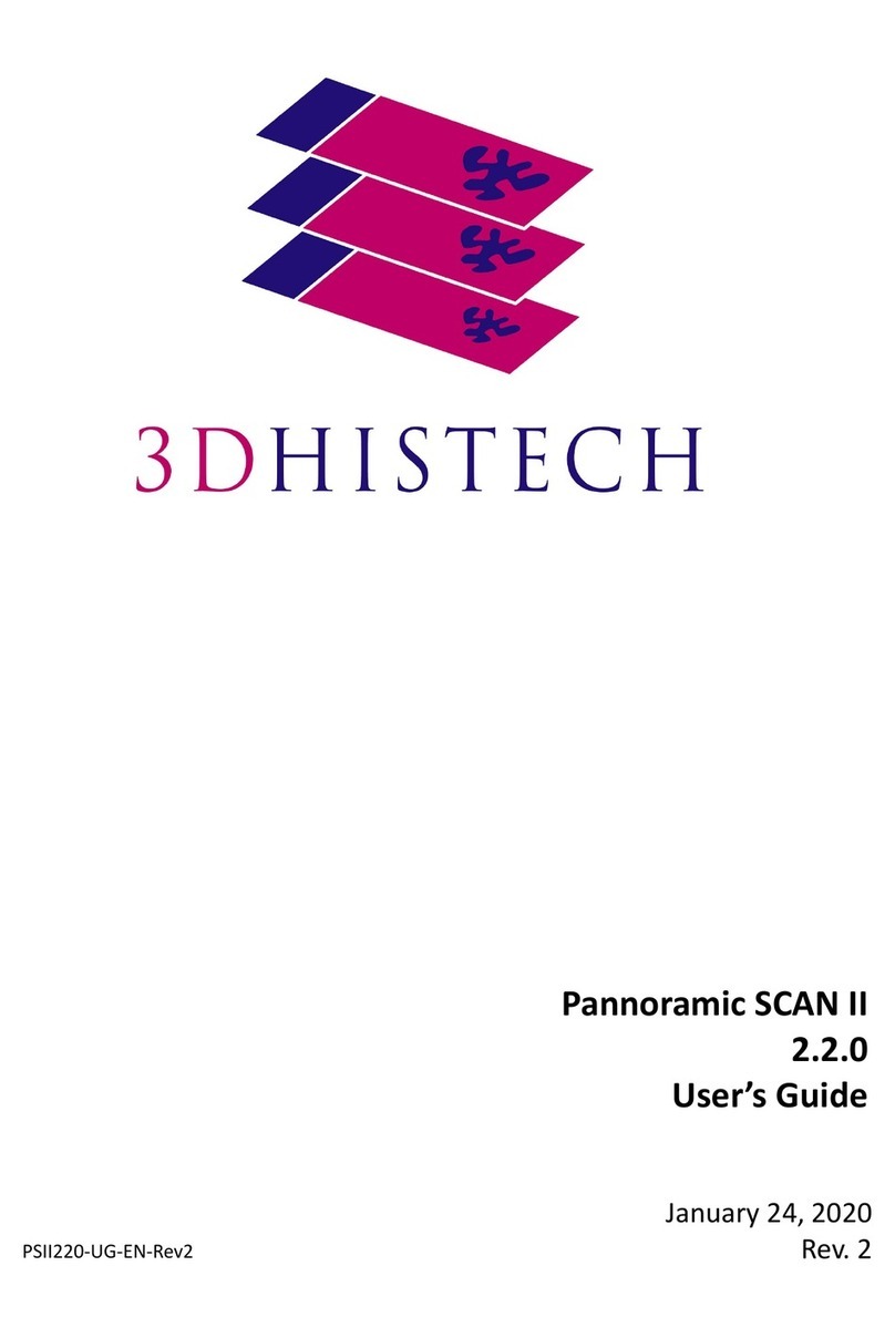 3D Histech Pannoramic SCAN II User manual 3D Histech Pannoramic SCAN II User manual
