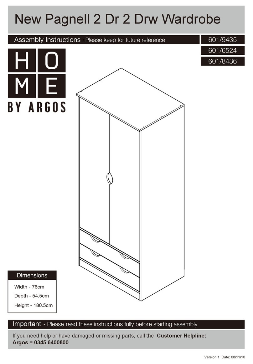 Argos Home New Pagnell 601/9435 Assembly instructions Argos Home New Pagnell 601/9435 Assembly instructions