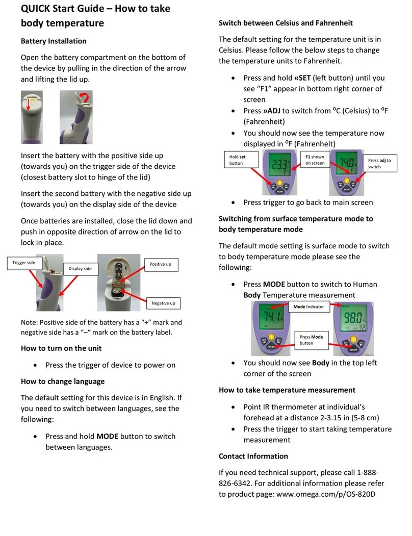Omega OS-820D User manual
