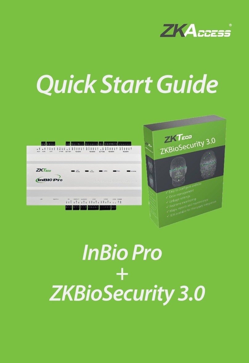 ZKaccess InBio Pro quick start guide