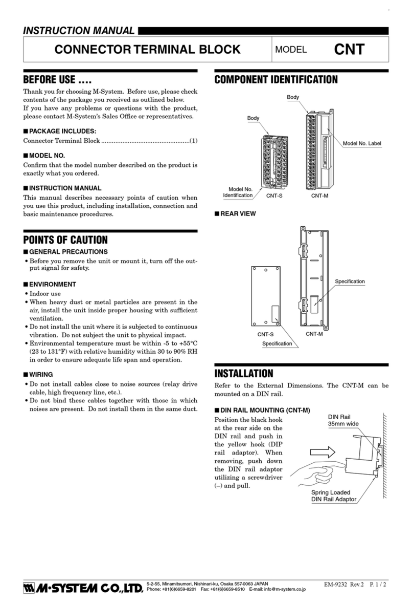 M-system CNT Series instruction manual