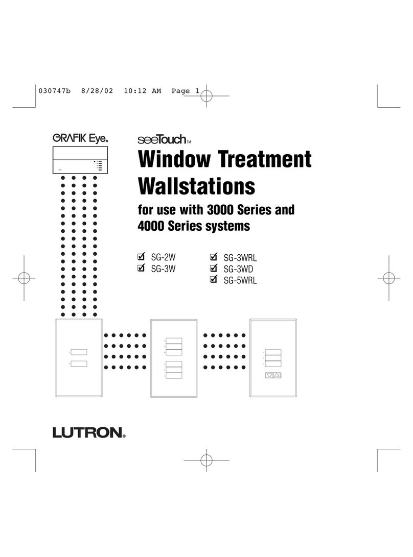 Lutron Electronics seeTouch SG-2W User manual