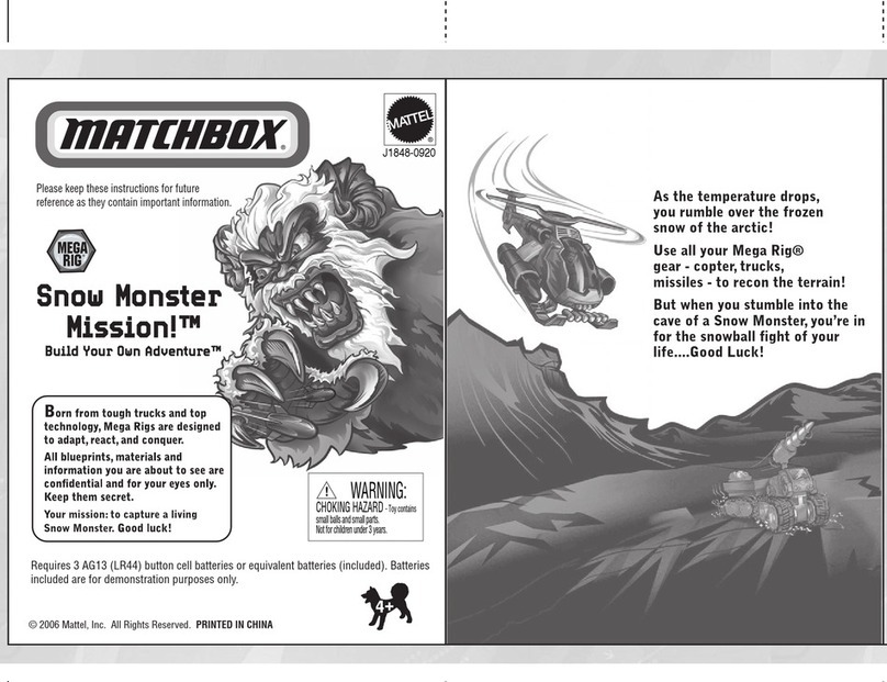 Mattel MATCHBOX MEGA RIG Snow Monster Mission!... instructions