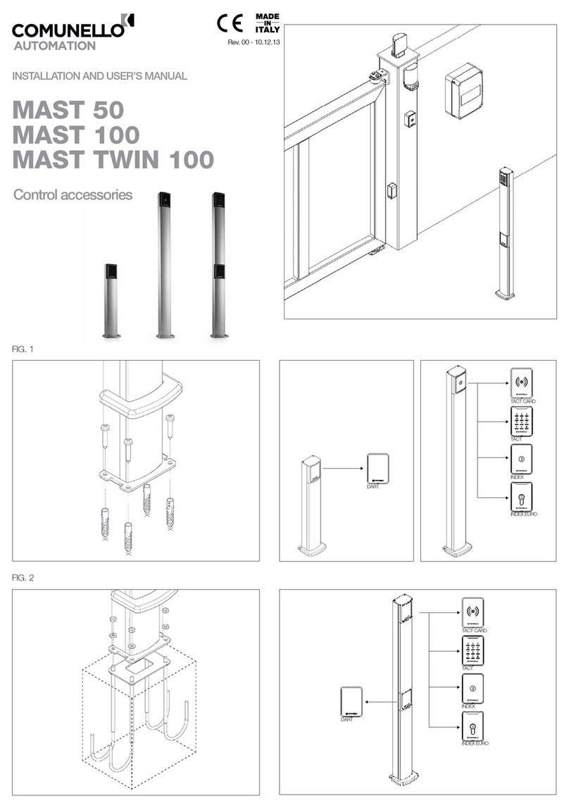 Comunello Automation MAST 50 Installation and user manual