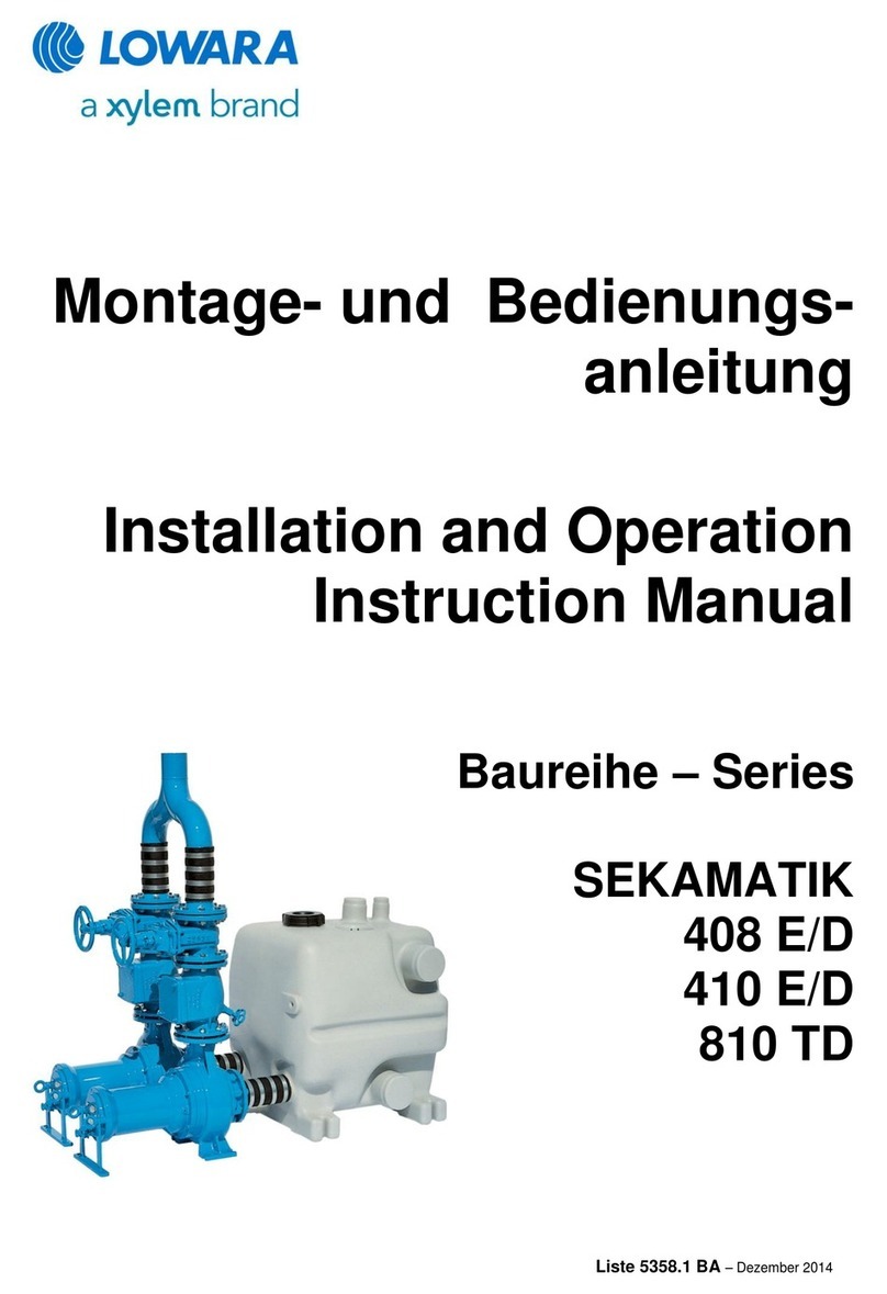 Xylem LOWARA SEKAMATIK 408 E Series Service manual