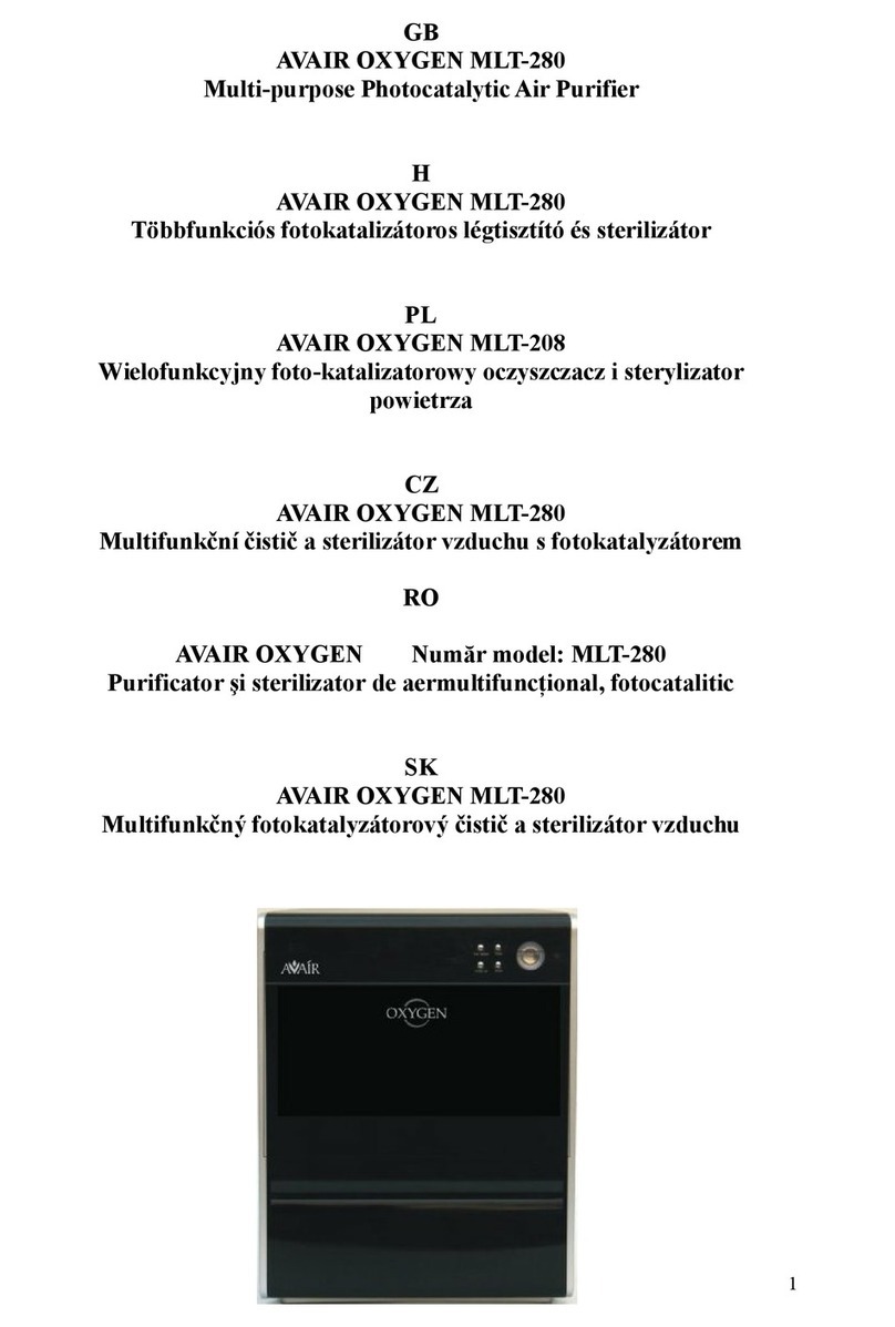 AVAIR OXYGEN MLT-280 manual