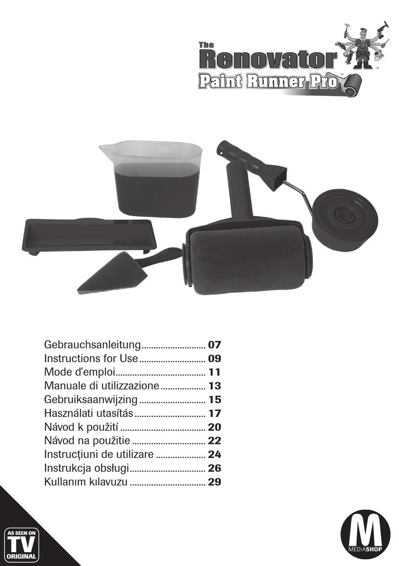 MediaShop Renovator Paint Runner Pro User manual