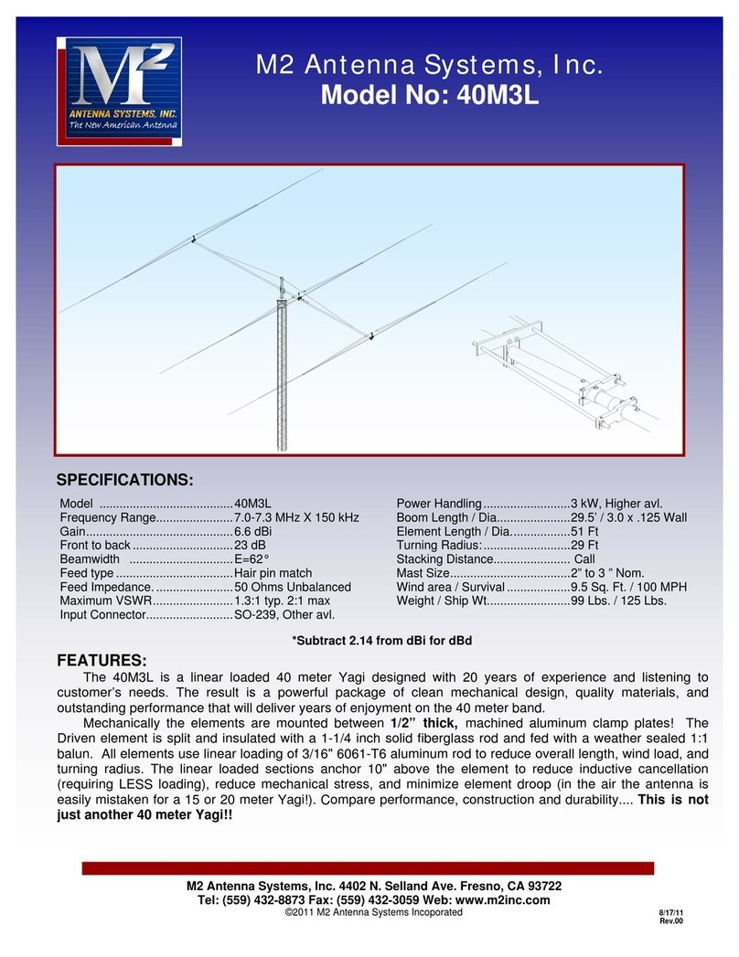 M2 Antenna Systems 40M3L User manual