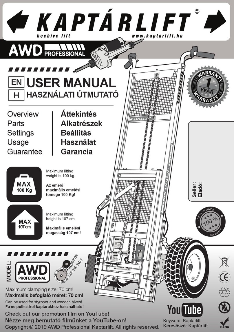 KAPTARLIFT AWD PROFESSIONAL user manual KAPTARLIFT AWD PROFESSIONAL user manual