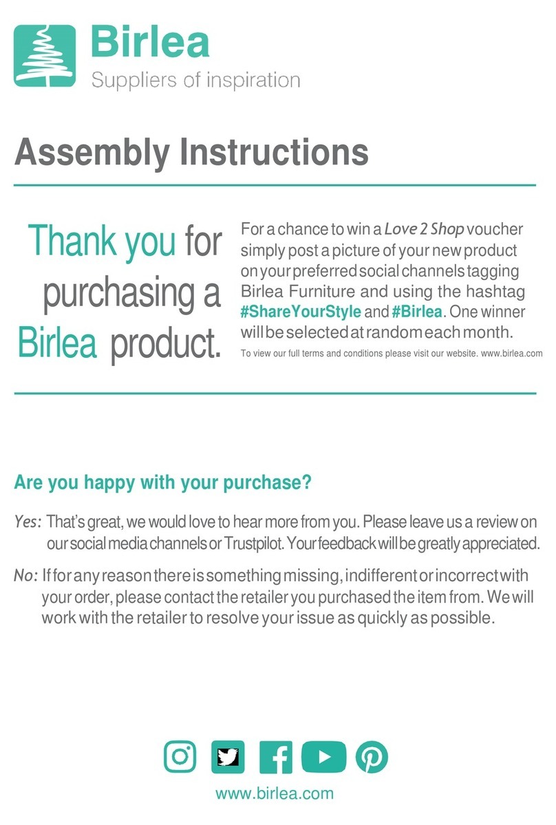 Birlea Winchester 3 Door 2 Drawer Sideboard User manual Birlea Winchester 3 Door 2 Drawer Sideboard User manual