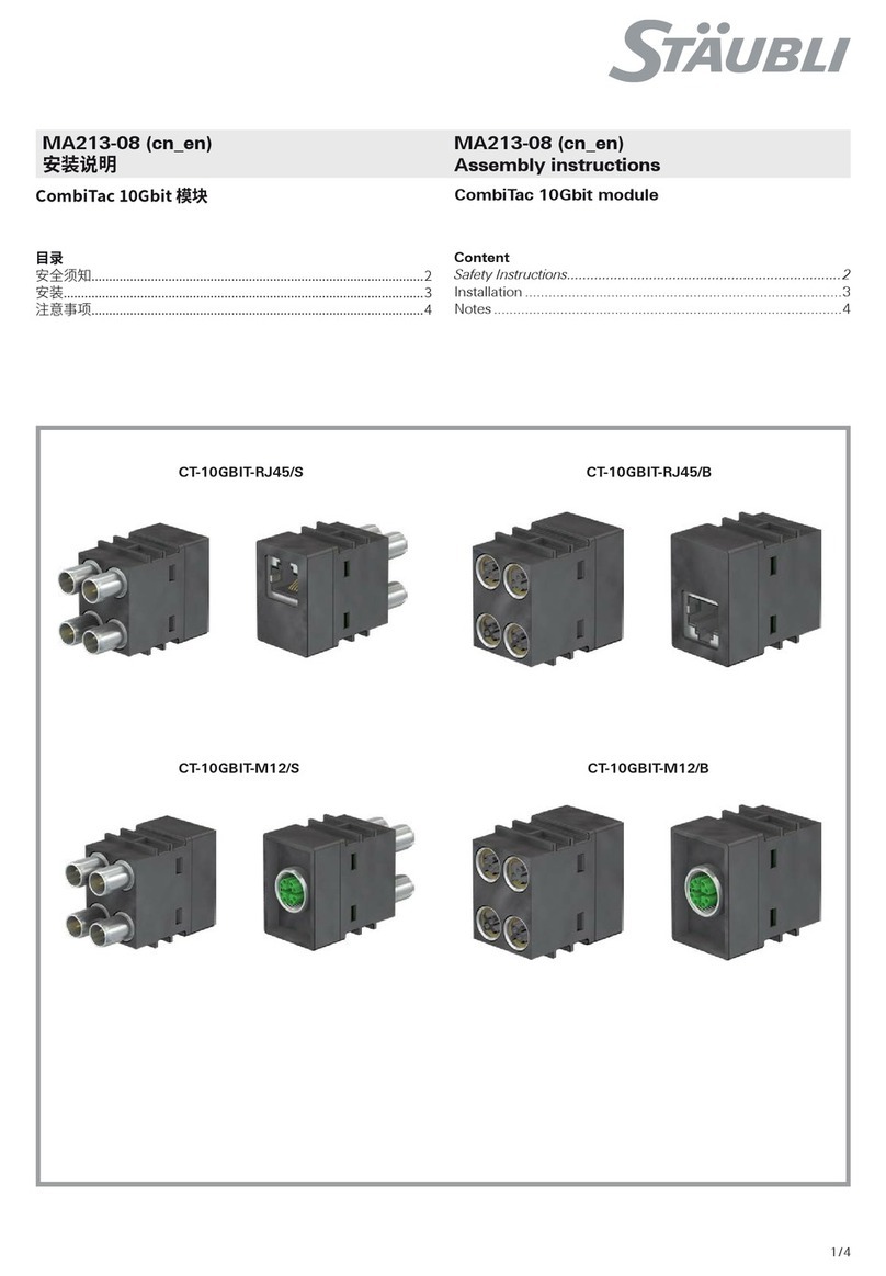 Staubli CombiTac 10Gbit Series Assembly instructions