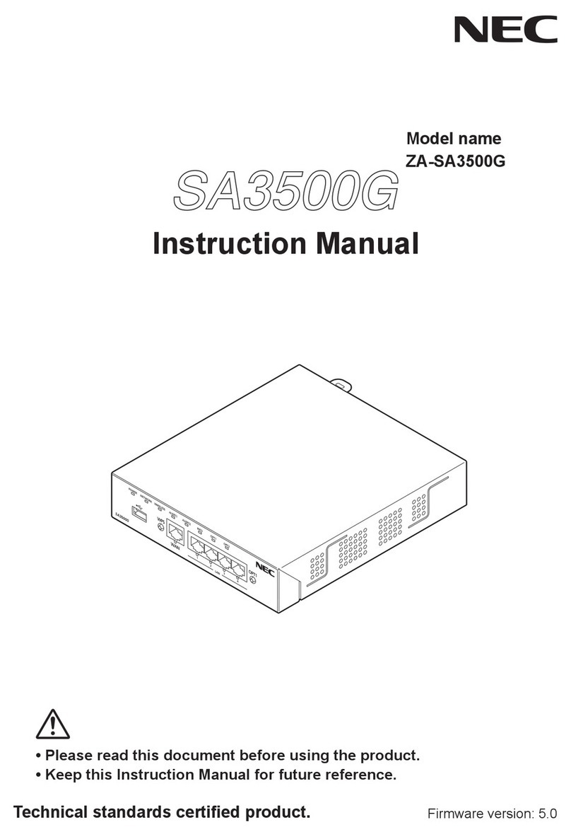 NEC SA3500G User manual