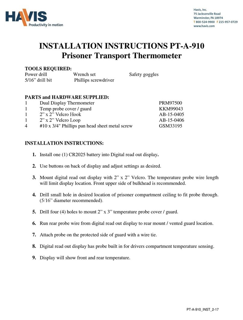 Havis PT-A-910 installation instructions