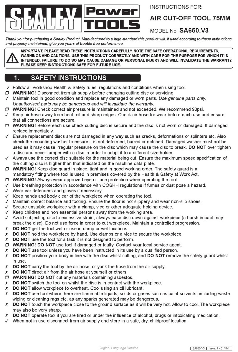 Sealey SA650.V3 User manual