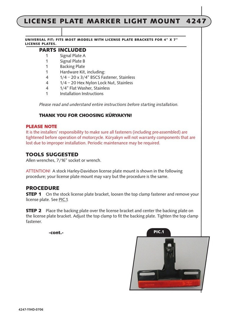 Kuryakyn 4247 quick start guide