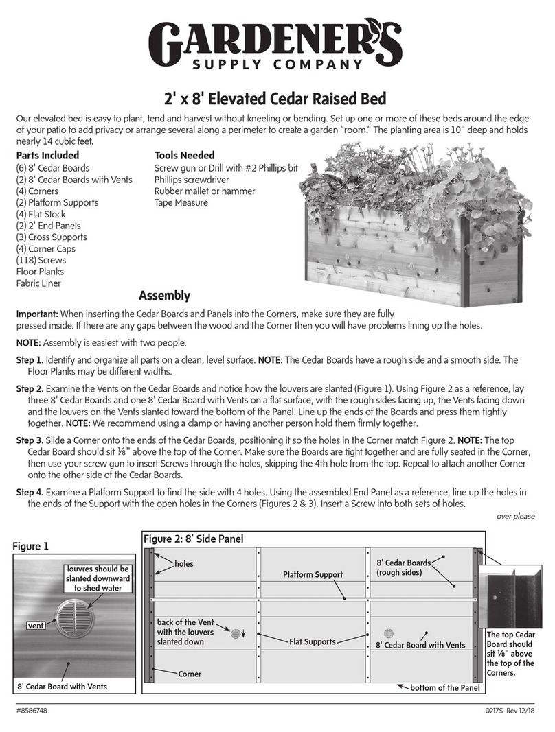 Gardeners Elevated Cedar Raised Bed manual